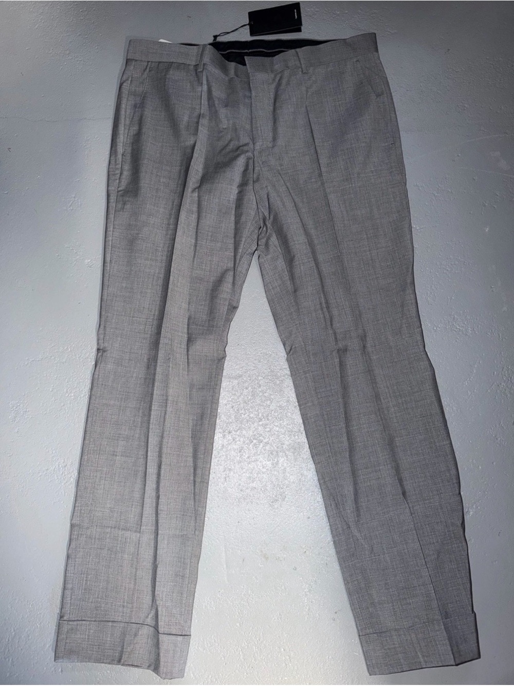NWT HUGO BOSS Men’s Wool Cashmere Gray Dress Pants Size 34